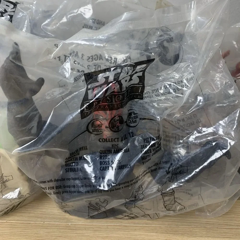 Star Wars Cup Toppers Set Lot of 9 Episode 1 Phantom Menace 90s Bundle Taco Bell